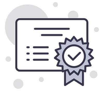 Certificate line icon