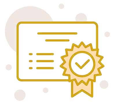 Certificate line icon