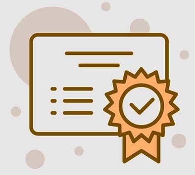 Certificate line icon